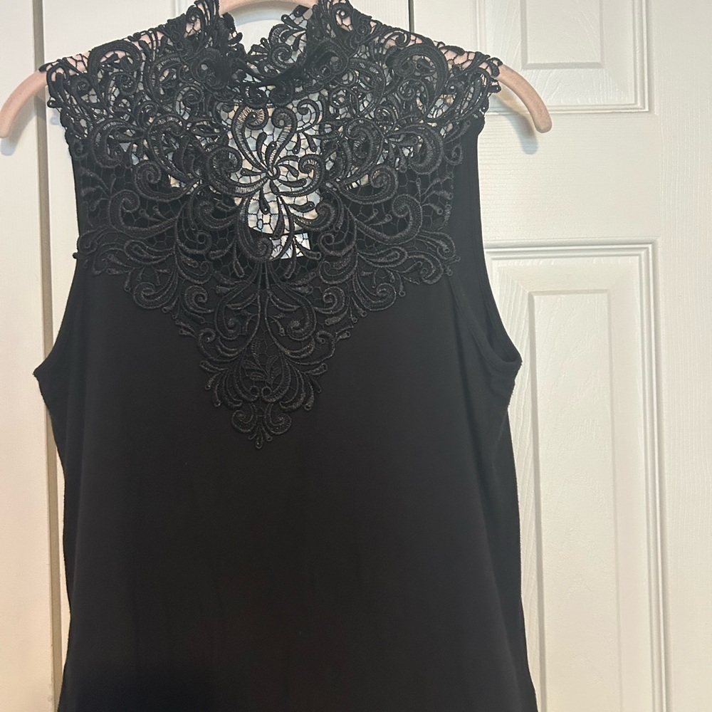 Elegant Black Lace Women's Top